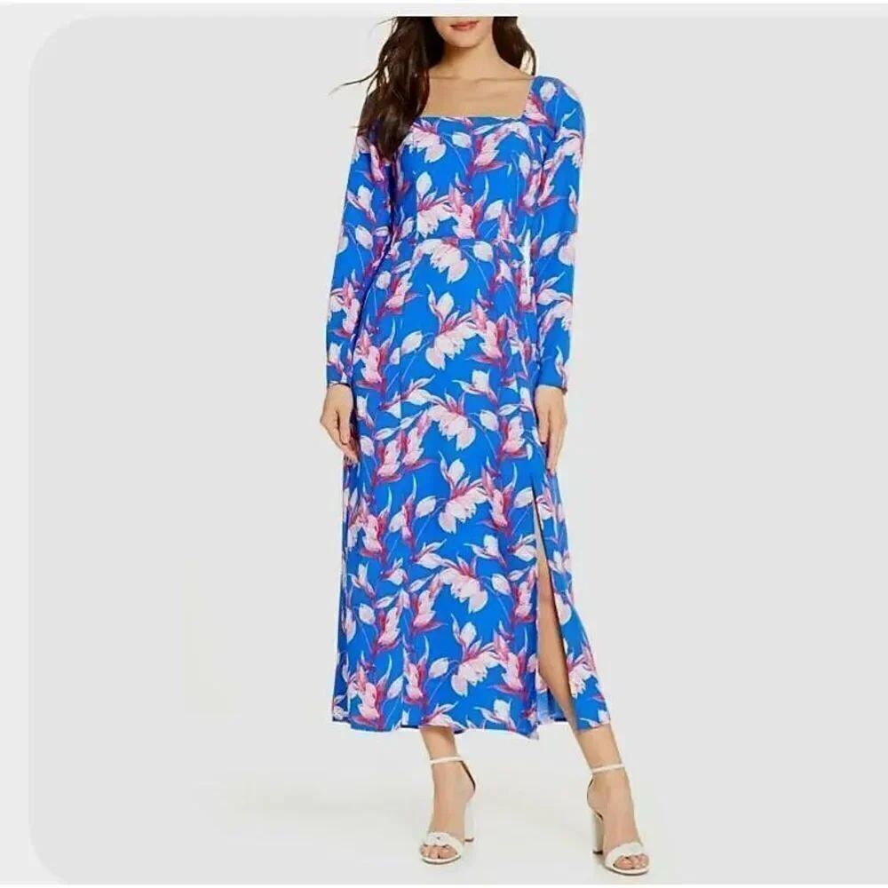 Charles Henry Long Sleeve Corset Midi Dress XS